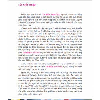 TỪ ĐIỂN ANH VIỆT - ENGLISH VIETNAMESE DICTIONARY TỪ ĐIỂN ANH VIỆT - ENGLISH VIETNAMESE DICTIONARY