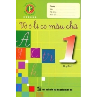 vở ô li có mẫu chữ 1 quyển 1 