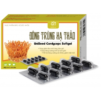 Viên nang Đông trùng Hạ thảo - UniSeed Cordyceps Softgel (Vỉ)